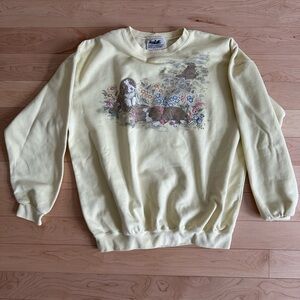 Northern Reflections Vintage Yellow Graphic Crewneck Sweater